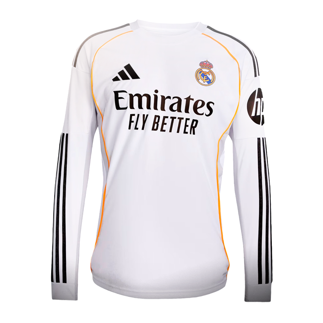 Real Madrid Jersey - Home Kit - 2025/26 - Long Sleeve