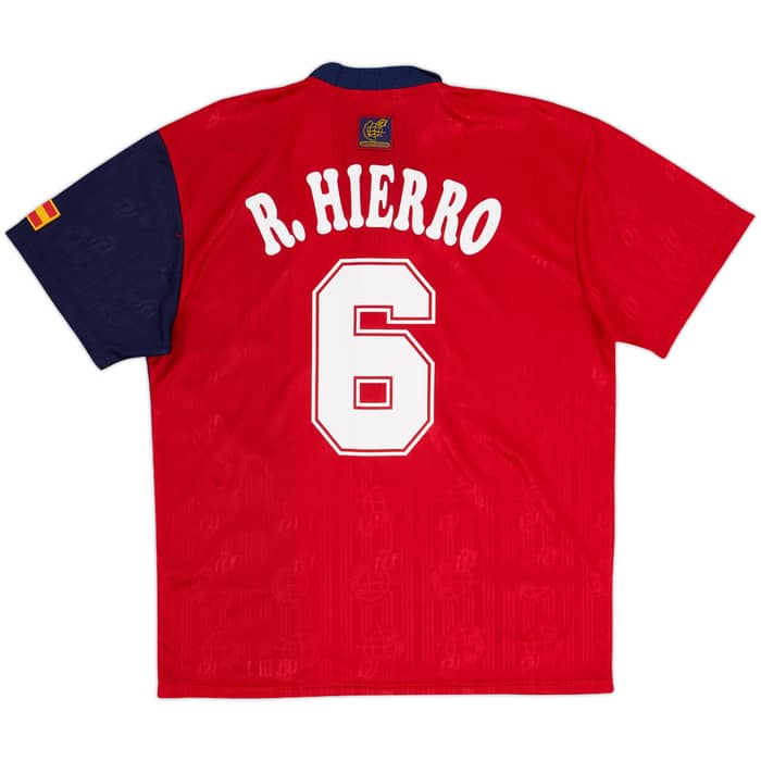 1996-98 Spain Home Shirt R.Hierro #6