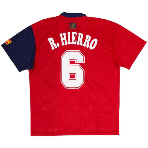 1996-98 Spain Home Shirt R.Hierro #6