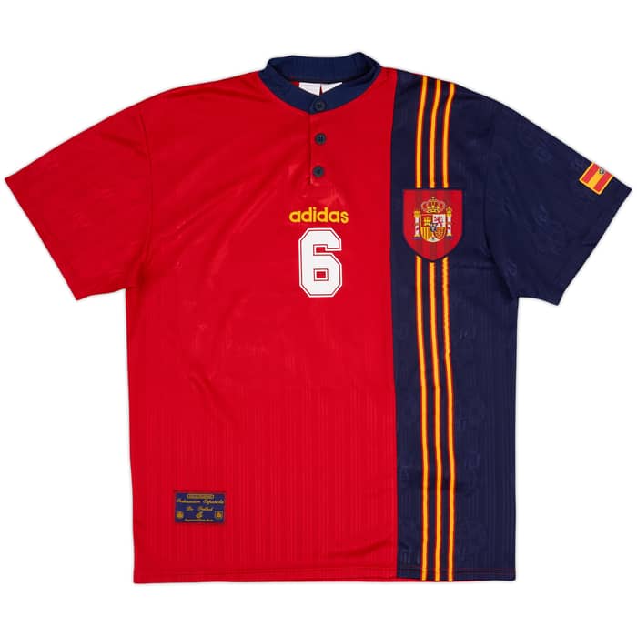 1996-98 Spain Home Shirt R.Hierro #6