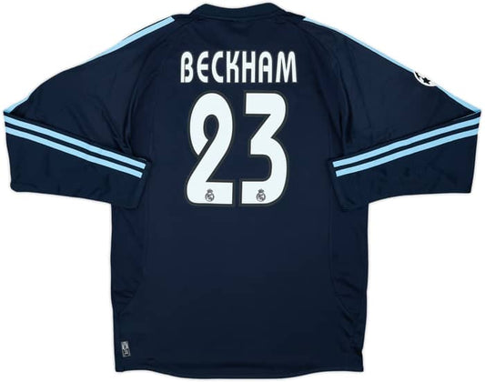 2003-04 Real Madrid Away L/S Shirt Beckham #23 (S)