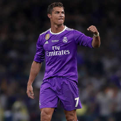 Jersey Real Madrid Retro - 2016/17  + Patch Champions League