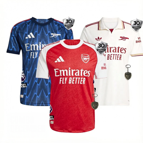 Combo Arsenal 3 Jerseys 25/26 for €94  Free Shipping Worldwide