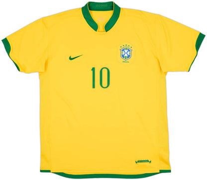 2006-08 Brazil Home Shirt Ronaldinho #10