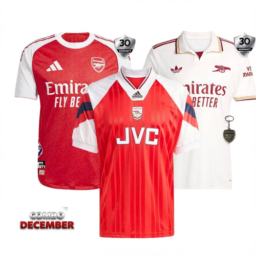 Combo Arsenal 3 Jerseys 25/26 for €94  Free Shipping Worldwide