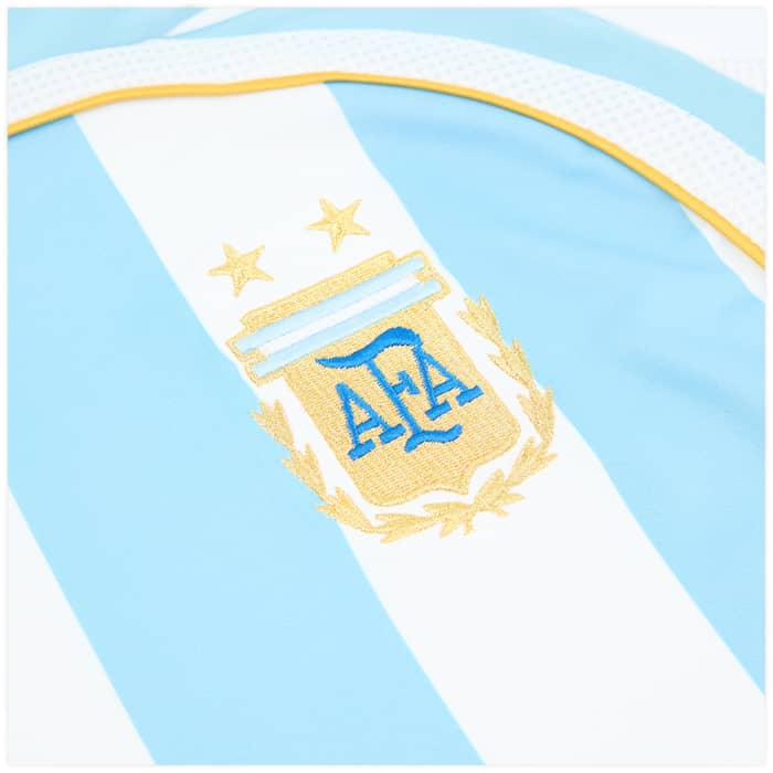 2006 Argentina Adidas Reissue Home Shirt Messi #19