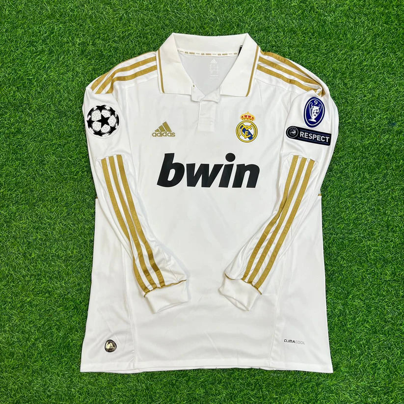 #RONALDO7 Real Madrid 2011-2012 White Long Sleeve Jersey