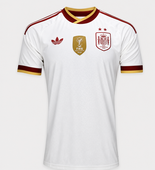 Jersey White Spain - Champions 2 Stars
