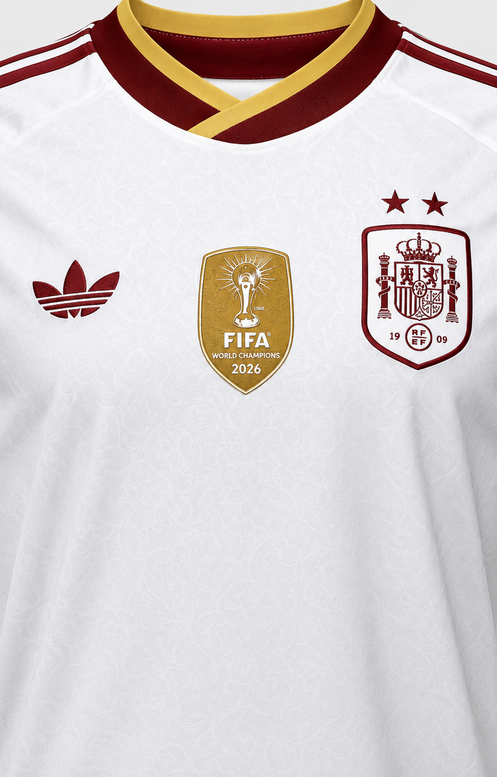 Jersey White Spain - Champions 2 Stars