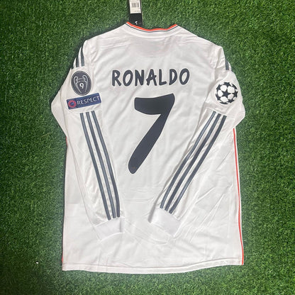 #Ronaldo7  Real Madrid 2014 Lisbon Final Champions League Long Sleeve Jersey