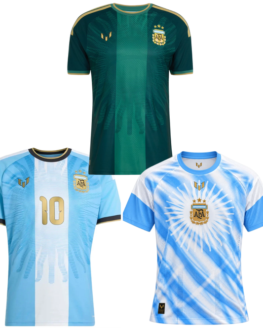 Argentina Messi 10 Tribute Kit — 3-Shirt Set 2026/27
