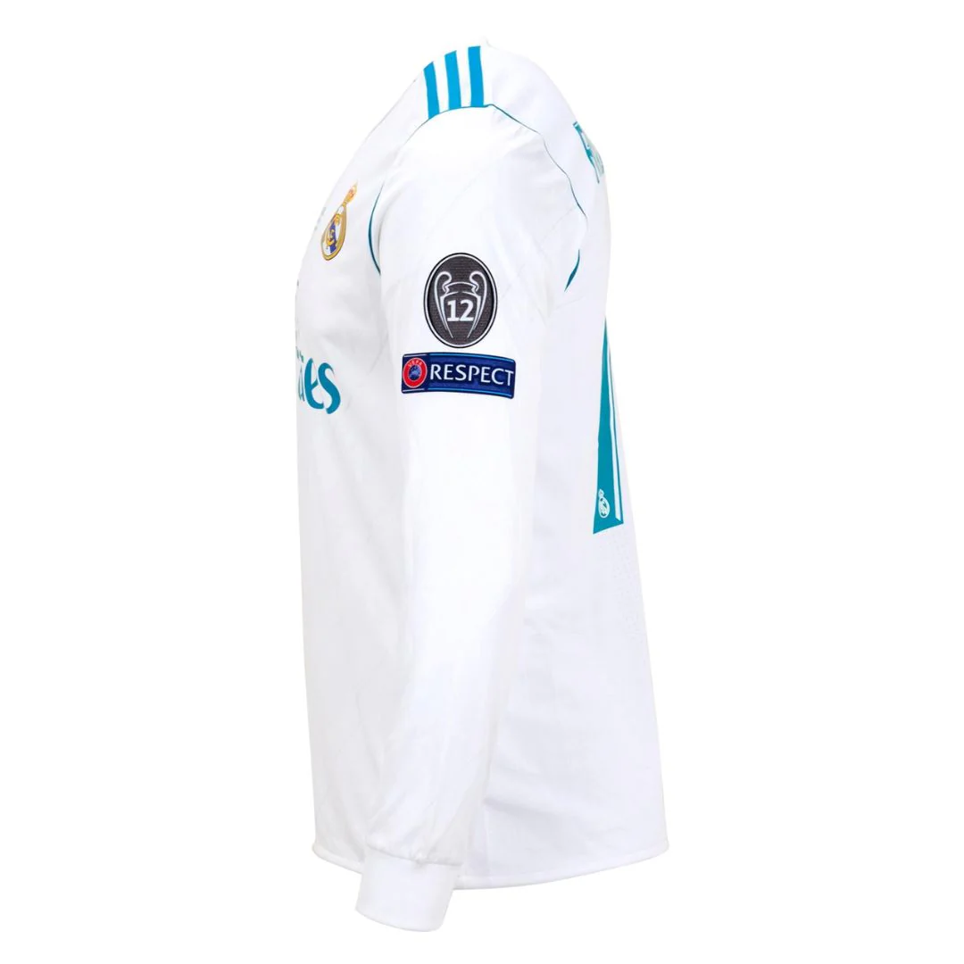 Jersey Real Madrid Retro - 2018 + Parche Champions League + Mundial