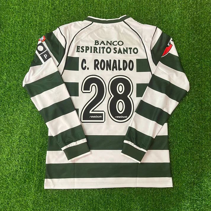 Cristiano Ronaldo Sporting Lisbon 2001 2003 - Long Sleeve Retro