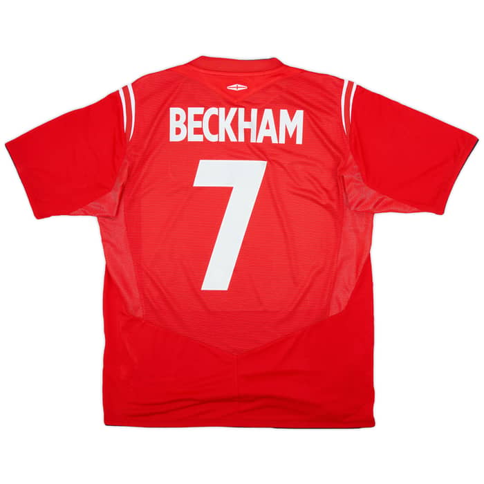 2004-06 England Away Shirt Beckham #7