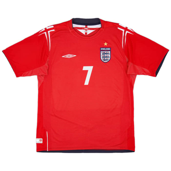 2004-06 England Away Shirt Beckham #7