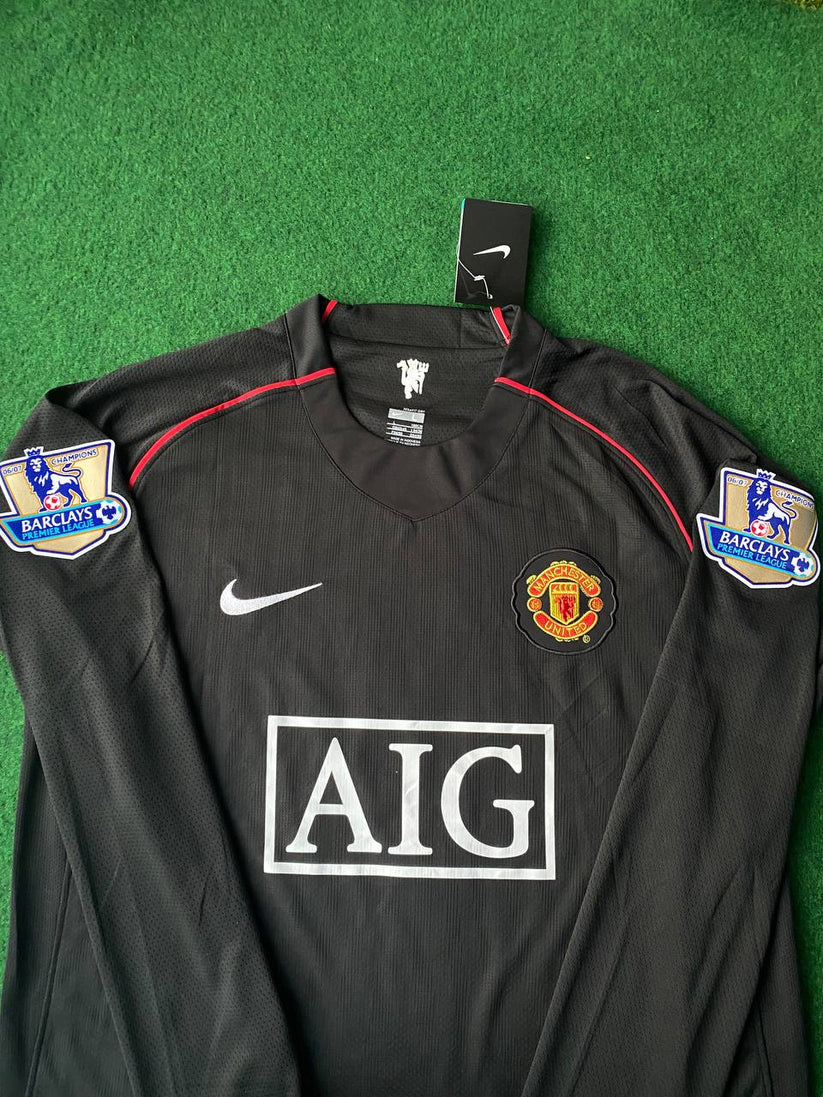 Ryan Giggs #11 2007-2008 Manchester United Black Retro Jersey