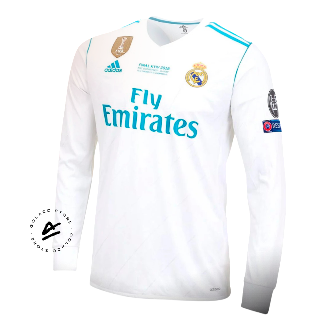 Real Madrid Jersey Retro - 2018 + Patch Champions League + Mundial