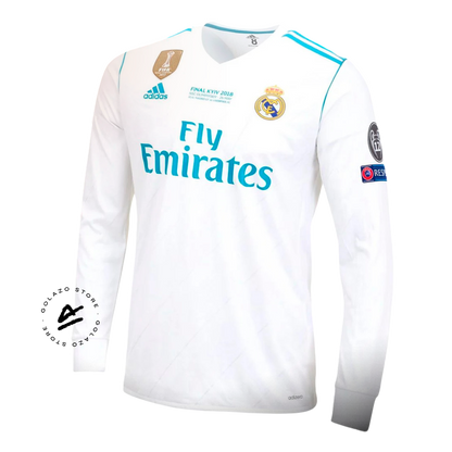 Real Madrid Jersey Retro - 2018 + Patch Champions League + Mundial