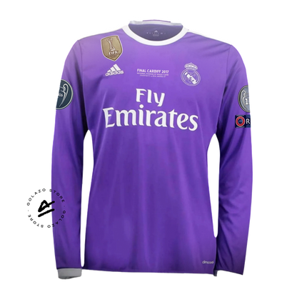 Jersey Real Madrid Retro - 2016/17  + Patch Champions League