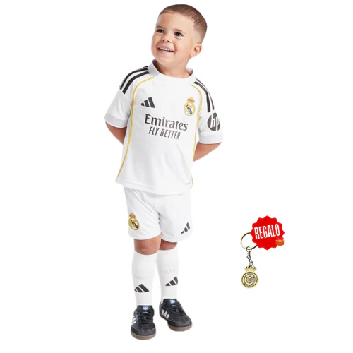 Kit Kids Real Madrid First Kit 2025/26 + 3 Gifts 🎁