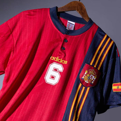 1996-98 Spain Home Shirt R.Hierro #6