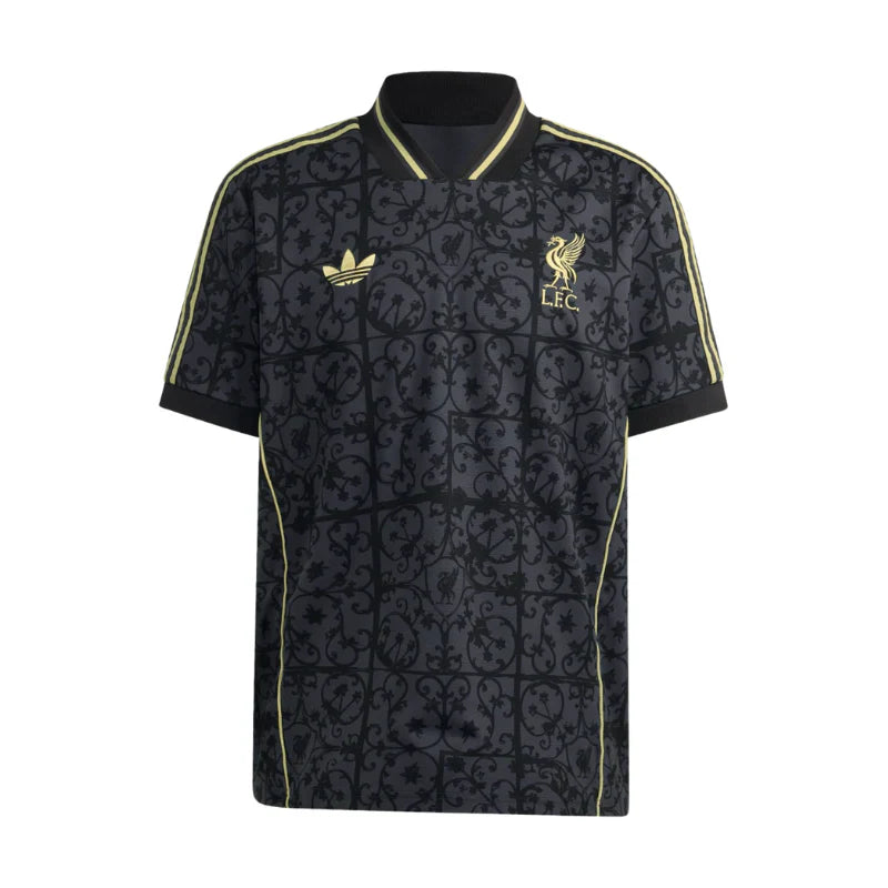 Liverpool adidas 25/26 LFSTLR Tee Black & Gold