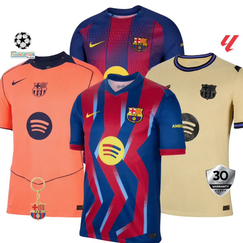 Combo Barcelona 4 Jerseys 25/26 - Free Shipping Worldwide